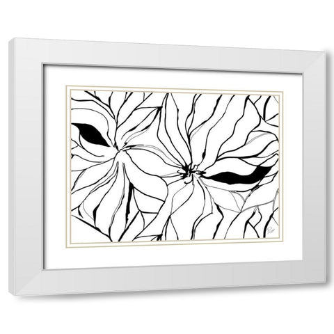 Sernea  White Modern Wood Framed Art Print with Double Matting by Gandhi, Ritikia