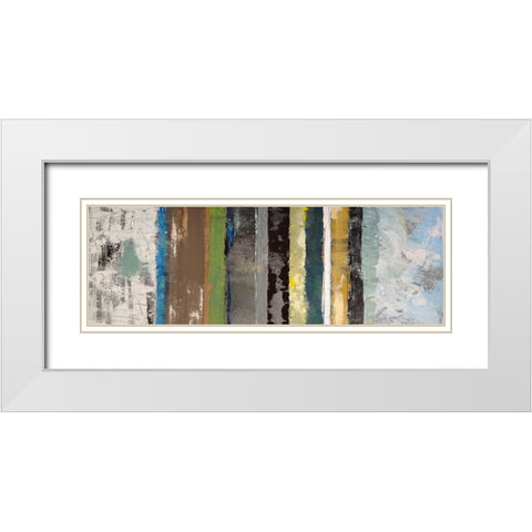 Lines of Distinction III White Modern Wood Framed Art Print with Double Matting by Plamer, Ruth