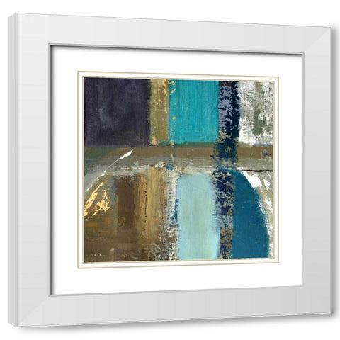 Indigo Equation II White Modern Wood Framed Art Print with Double Matting by Palmer, Ruth