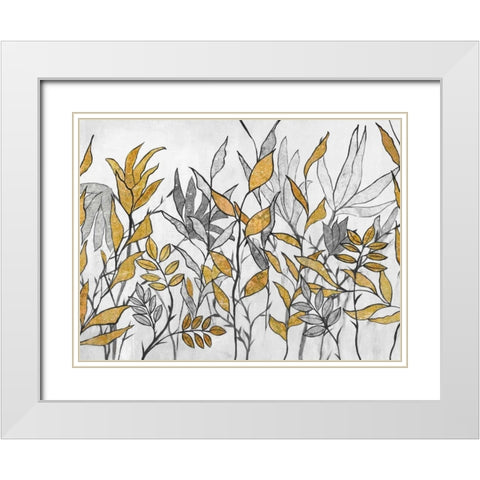 Seedlings I White Modern Wood Framed Art Print with Double Matting by Palmer, Ruther