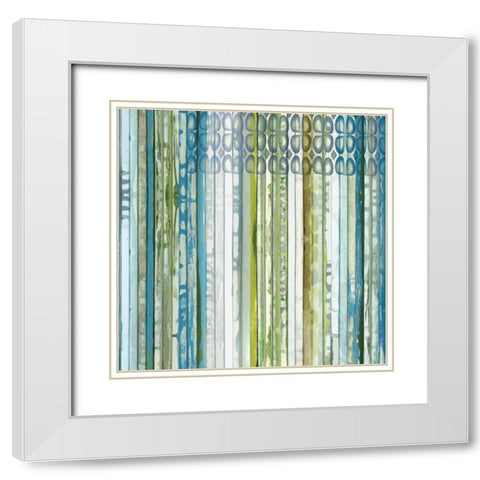 Vertical Ends White Modern Wood Framed Art Print with Double Matting by Palmer, Ruth