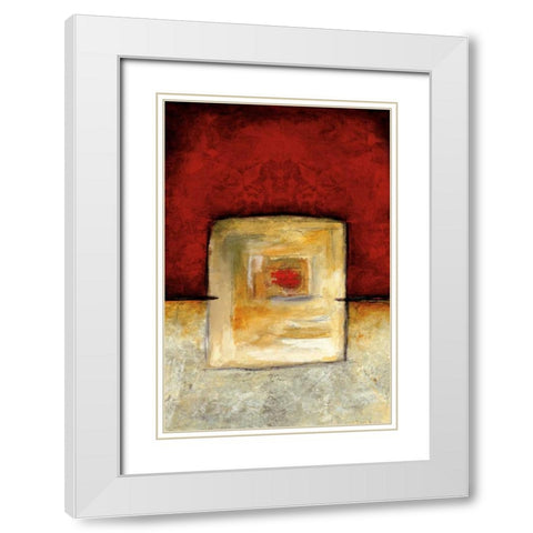 Short  White Modern Wood Framed Art Print with Double Matting by Ridgers, Lisa