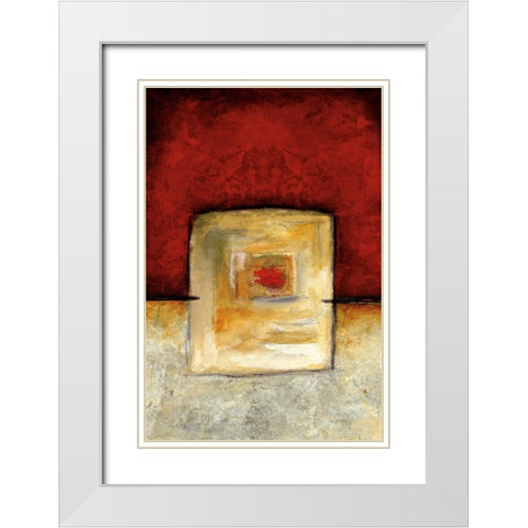 Short  White Modern Wood Framed Art Print with Double Matting by Ridgers, Lisa