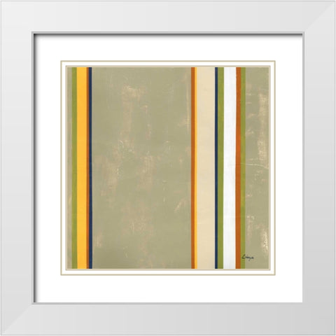 Equinox I White Modern Wood Framed Art Print with Double Matting by Linza