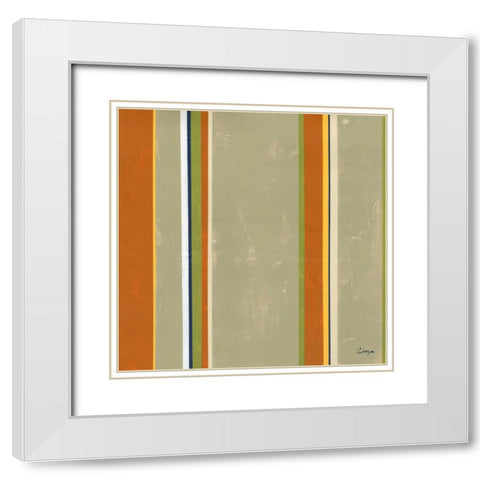 Equinox II White Modern Wood Framed Art Print with Double Matting by Linza
