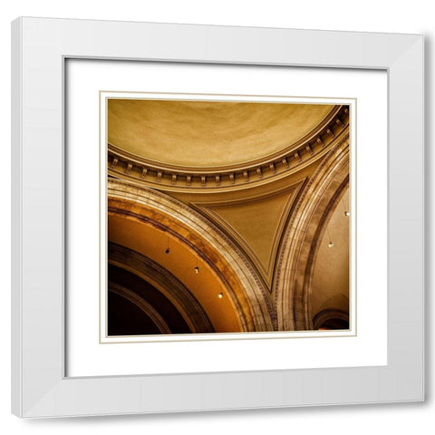 Museum II White Modern Wood Framed Art Print with Double Matting by Schenck, Robert
