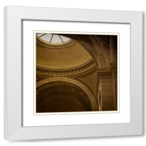 Museum III White Modern Wood Framed Art Print with Double Matting by Schenck, Robert