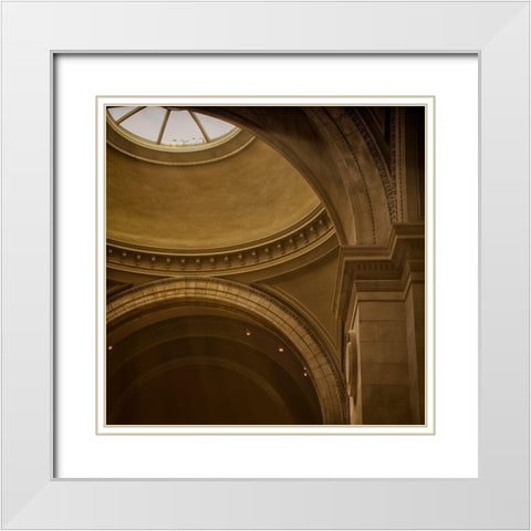 Museum III White Modern Wood Framed Art Print with Double Matting by Schenck, Robert
