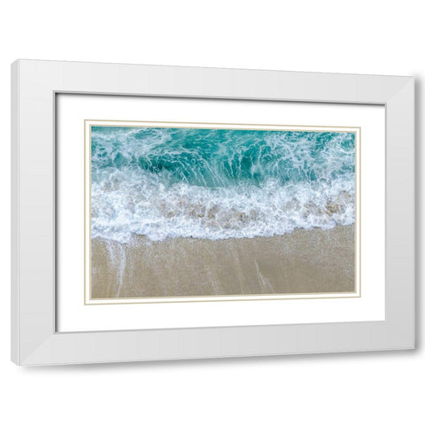 Washing Away  White Modern Wood Framed Art Print with Double Matting by Silver, Richard