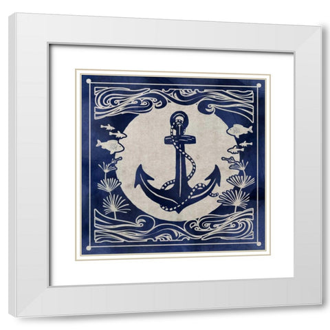 Ink Anchor White Modern Wood Framed Art Print with Double Matting by Selkirk, Edward