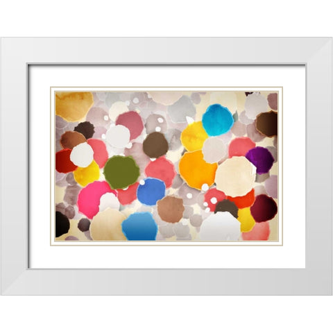 Confetti White Modern Wood Framed Art Print with Double Matting by Selkirk, Edward