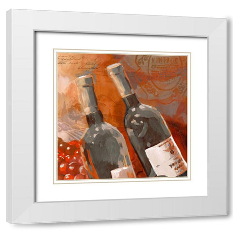 Red Wine II White Modern Wood Framed Art Print with Double Matting by Selkirk, Edward