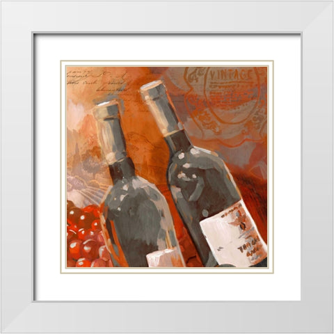 Red Wine II White Modern Wood Framed Art Print with Double Matting by Selkirk, Edward