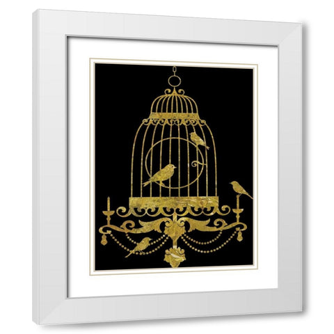Decekled Gold II White Modern Wood Framed Art Print with Double Matting by Selkirk, Edward