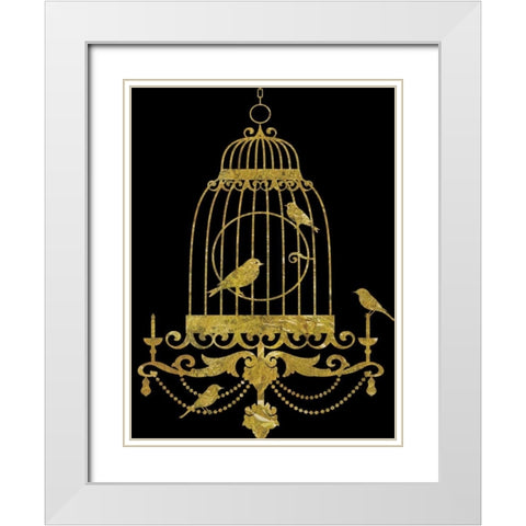 Decekled Gold II White Modern Wood Framed Art Print with Double Matting by Selkirk, Edward