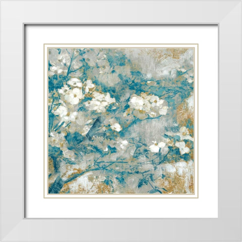 Golden Dogwood II White Modern Wood Framed Art Print with Double Matting by Selkirk, Edward