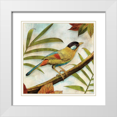 Jungle Bird I White Modern Wood Framed Art Print with Double Matting by Selkirk, Edward