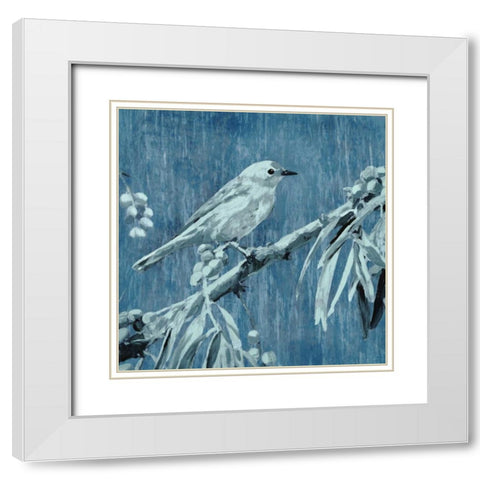 Denim Songbird III White Modern Wood Framed Art Print with Double Matting by Selkirk, Edward