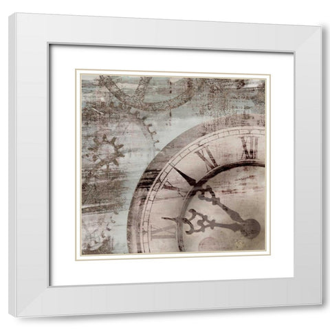 Tick Tock I White Modern Wood Framed Art Print with Double Matting by Selkirk, Edward