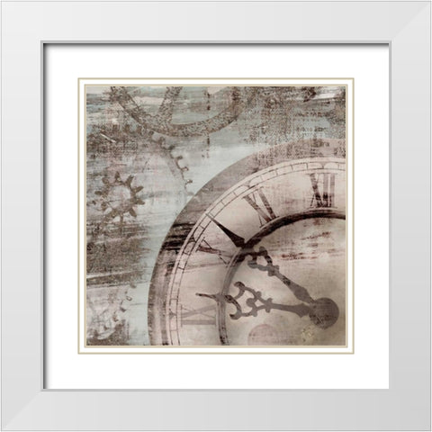 Tick Tock I White Modern Wood Framed Art Print with Double Matting by Selkirk, Edward