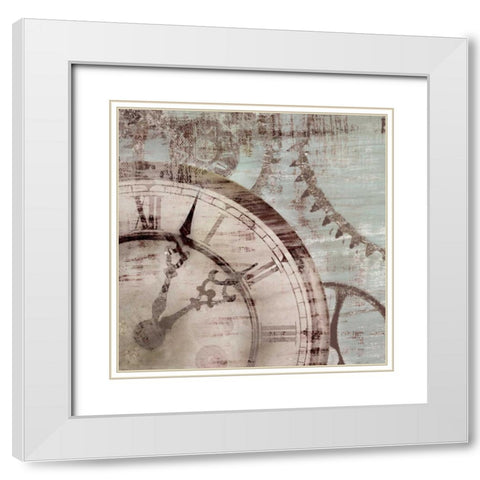 Tick Tock II White Modern Wood Framed Art Print with Double Matting by Selkirk, Edward