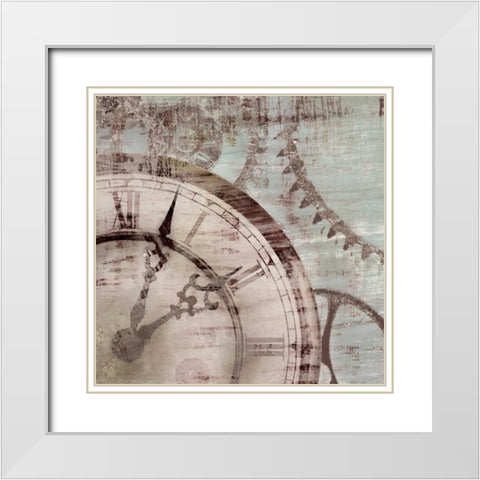 Tick Tock II White Modern Wood Framed Art Print with Double Matting by Selkirk, Edward
