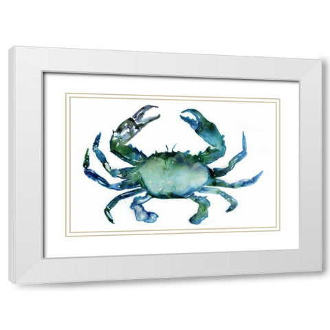 Crab White Modern Wood Framed Art Print with Double Matting by Selkirk, Edward