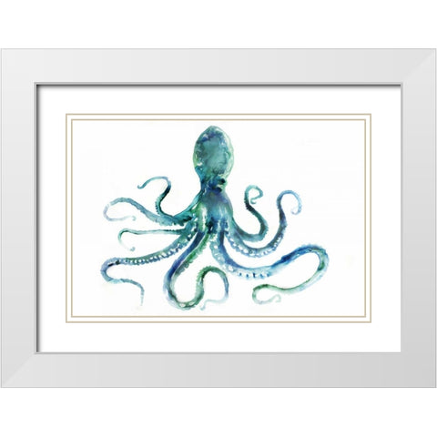 Octopus White Modern Wood Framed Art Print with Double Matting by Selkirk, Edward