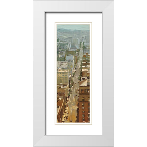 San Fran Cityscape I White Modern Wood Framed Art Print with Double Matting by Selkirk, Edward