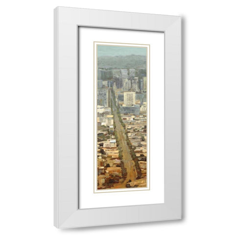 San Fran Cityscape II White Modern Wood Framed Art Print with Double Matting by Selkirk, Edward