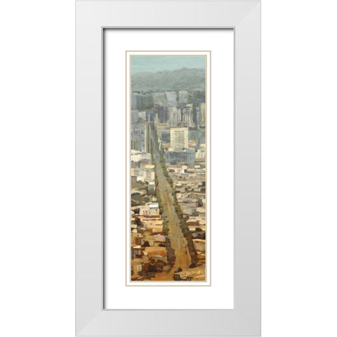 San Fran Cityscape II White Modern Wood Framed Art Print with Double Matting by Selkirk, Edward