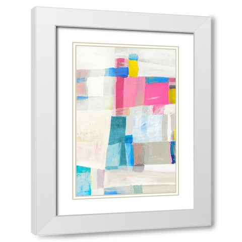 Paste Hues II White Modern Wood Framed Art Print with Double Matting by Selkirk, Edward