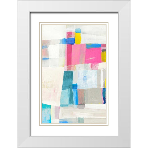 Paste Hues II White Modern Wood Framed Art Print with Double Matting by Selkirk, Edward