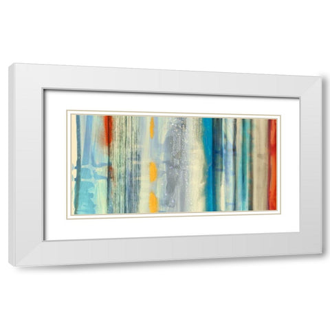 Streaks White Modern Wood Framed Art Print with Double Matting by Selkirk, Edward