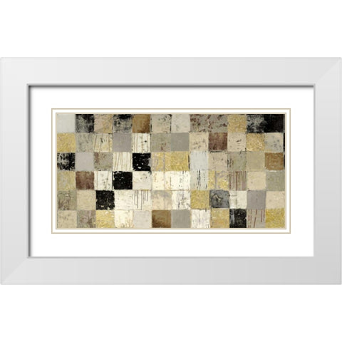 African Mosaic I White Modern Wood Framed Art Print with Double Matting by Selkirk, Edward