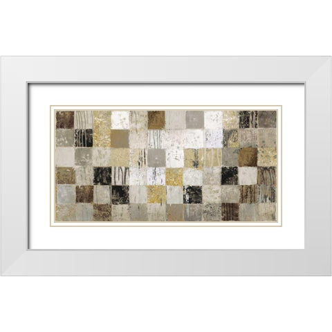 African Mosaic II White Modern Wood Framed Art Print with Double Matting by Selkirk, Edward