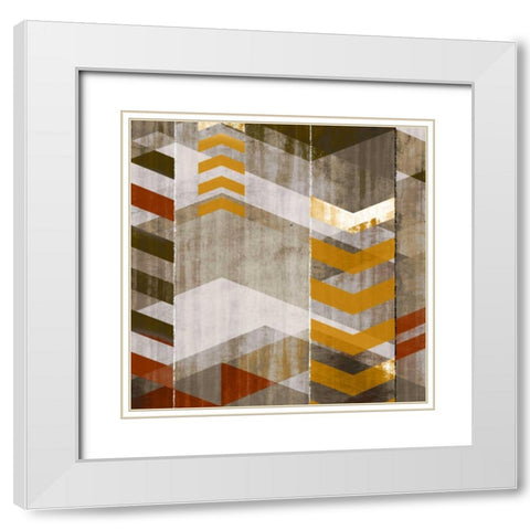 Chevron Serenade I White Modern Wood Framed Art Print with Double Matting by Selkirk, Edward