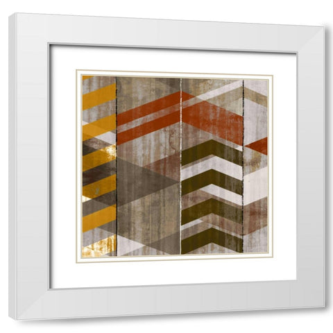 Chevron Serenade II White Modern Wood Framed Art Print with Double Matting by Selkirk, Edward