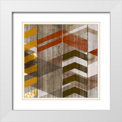 Chevron Serenade II White Modern Wood Framed Art Print with Double Matting by Selkirk, Edward