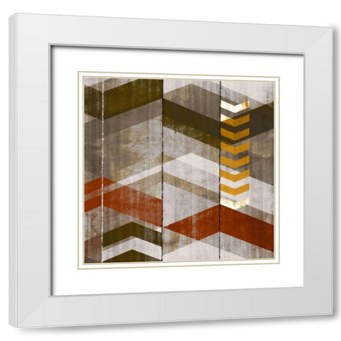 Chevron Serenade III White Modern Wood Framed Art Print with Double Matting by Selkirk, Edward