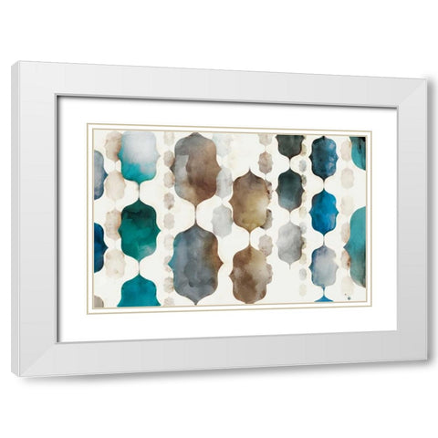 Morrocan Beads White Modern Wood Framed Art Print with Double Matting by Selkirk, Edward