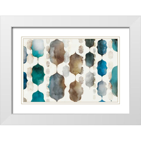 Morrocan Beads White Modern Wood Framed Art Print with Double Matting by Selkirk, Edward