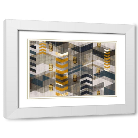 Taxis White Modern Wood Framed Art Print with Double Matting by Selkirk, Edward
