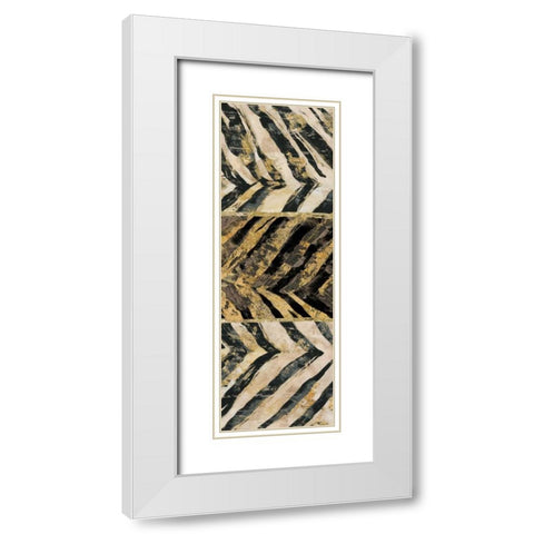 Zebra Squares II White Modern Wood Framed Art Print with Double Matting by Selkirk, Edward