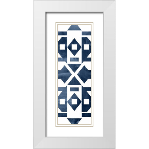 Geocities II White Modern Wood Framed Art Print with Double Matting by Selkirk, Edward