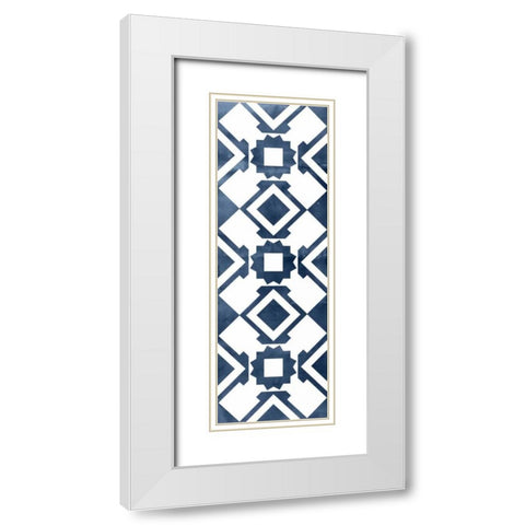 Geocities VII White Modern Wood Framed Art Print with Double Matting by Selkirk, Edward