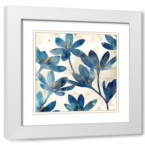 Veranda Blue II White Modern Wood Framed Art Print with Double Matting by Selkirk, Edward