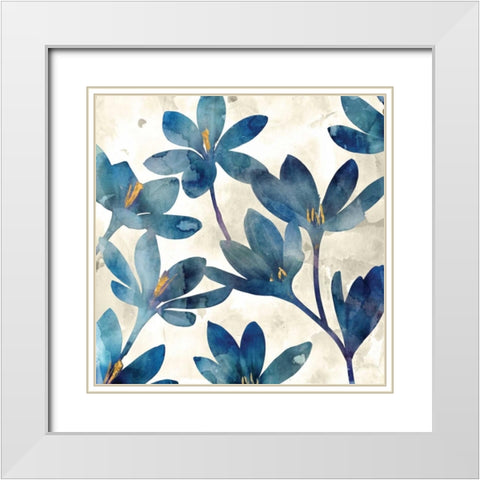 Veranda Blue II White Modern Wood Framed Art Print with Double Matting by Selkirk, Edward