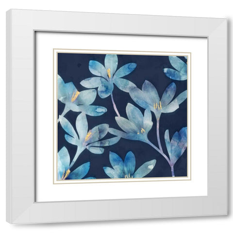 Mystique Blue I White Modern Wood Framed Art Print with Double Matting by Selkirk, Edward