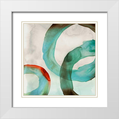 Quartz II White Modern Wood Framed Art Print with Double Matting by Selkirk, Edward